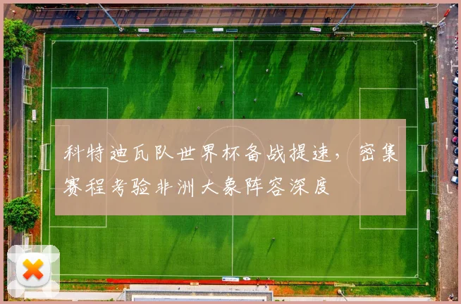 科特迪瓦队世界杯备战提速,密集赛程考验非洲大象阵容深度